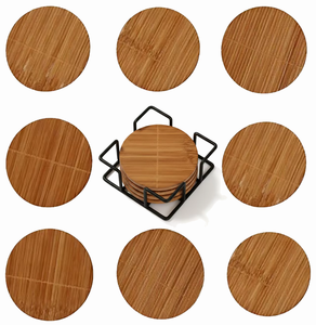 Metabam Minimalista, Porta-Copos Redondo de Cortiça de Madeira, 5mm de Espessura, Ecológico, Resistente ao Calor, para Chá e Cerveja, Almofada de Isolamento - Product Image 1