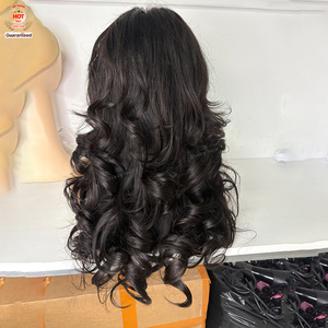 วิกผมยาวแบบลอนสีดำธรรมชาติเกรด 12A Remy Brazilian  แบบไม่ต้องใช้กาวติด  HD Lace  สำหรับร้านเสริมสวยในสหรัฐอเมริกา ขายส่ง - Product Image 2