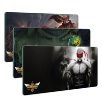 Tapis de souris en verre haut de gamme 600x400mm rectangulaire pour le travail professionnel, l'e-sport, le bureau, les périphériques informatiques, logo personnalisé en stock