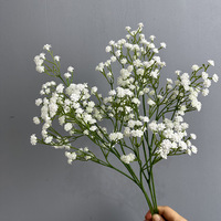 A-1817 Fleurs artificielles de gypsophile (baby breath) en plastique souple de haute qualité, effet toucher réel, pour la décoration de mariages, de maisons et de fêtes