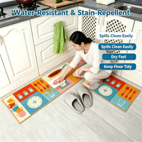 Tapis de séchage antidérapants et durables en mousse de gel moderne, en polyester tufté à boucles, avec support en latex pour comptoirs de cuisine