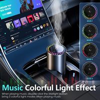 Diffuseur de voiture intelligent avec démarrage/arrêt automatique, projection 3D ciel étoilé, lumière ambiante RGB synchronisée avec la musique, parfum longue durée, liquide ultrasonique