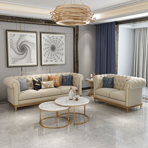 Sofá de esquina seccional contemporáneo de lujo, muebles con patas de Metal dorado para sala de estar - Product Image 5