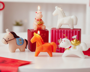 Juego de Velas Aromáticas del Año del Caballo del Zodiaco, Regalo de Vela con Animal de la Suerte para <span class=keywords><strong>el</strong></span> Año Nuevo Chino y Cumpleaños, Producto Más Vendido - Product Image 1
