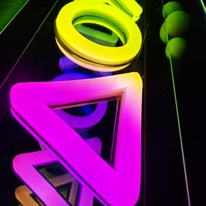 Nueva Lámpara Nocturna Creativa Multicolor con Espejo Infinito, Luz <span class=keywords><strong>de</strong></span> Ambiente Neón, Control Inteligente, Personalizable con la Palabra LOVE, para Año Nuevo y Oficina - Product Image 2