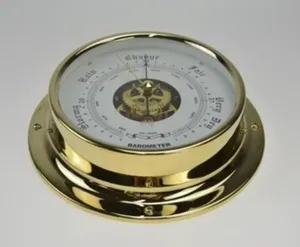 Baromètre Océan Marée Horloge Atmosphérique En Laiton En Plastique Shell Anéroïde Marine Baromètre - Product Image 3