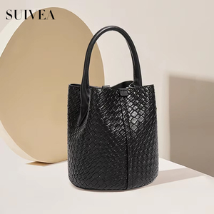 Mode fourre-tout seau sac nouveau Simple couleur Pure sac à bandoulière avancé sentiment cent sac à bandoulière - Product Image 2