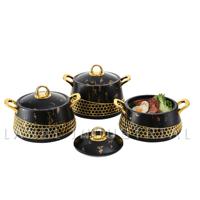 2025 Design 2L + 2.5L + 3L marmite de luxe en acier inoxydable nouvel ensemble de casseroles chauffantes