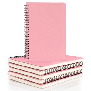 Color Customizable Pink Cover <b>A5</b> College Ruled Paper Business <b>Spiral</b> Journal <b>Notebook</b> with Customized Logo for Gift - Product Image 1