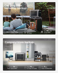Générateur solaire portable d'extérieur, station d'alimentation UPS, système de générateur, banques d'alimentation R4000, charge rapide - Product Image 6