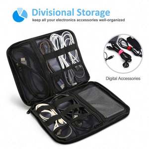 Échantillon gratuit, organisateur de gadgets électroniques de voyage personnalisé, populaire, sac de rangement pour la technologie, sac de transport, pochette pour câble USB - Product Image 2