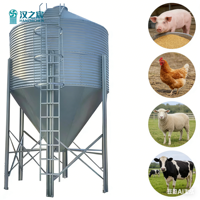 HZC Fournisseur d'usine de silos de stockage de céréales et d'aliments pour volailles et animaux, capacité 30T 40T 50T