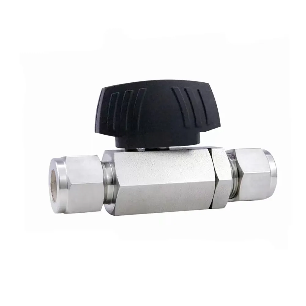 Stainless Steel Inch Double Ferrule Compression Air Flow Control Hex Bar Ball Valve
