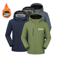 Veste pour homme personnalisée, en polaire, imperméable, chaude, pour activités de groupe, vêtements de travail, à capuche, grande taille