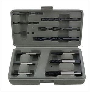 Ensemble de 12 extracteurs de vis cassées, ensemble de forets à main, ensemble de tarauds et filières <span class=keywords><strong>pour</strong></span> le travail du <span class=keywords><strong>bois</strong></span> - Product Image 1