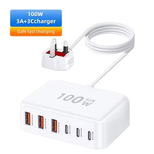 Xách tay 1000W gan USB C Sạc máy tính xách tay PD 3A + 3C cổng phổ đa 6-Port PPS du lịch nhanh chóng điện máy tính để bàn Adapter cho Macbook - Product Image 1