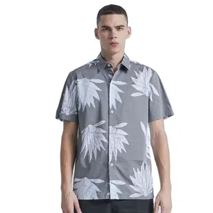 Clothing Suppliers Heavyweight 200 Gsm 100% cotton Wash Printed casual shirt