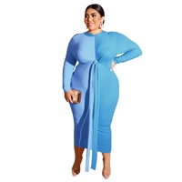 RTS Damen Sommer Freizeitkleid Langarm Übergröße Umweltfreundlich Atmungsaktiv Polyester Spandex Knöchellang Keine Mindestbestellmenge Stickerei