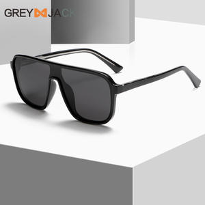 Gafas de Sol Unisex Greyjack, Armazón de Aleación de Cobre TR90, Lentes TAC con Protección UV400, Estilo Negro Extragrande K036 - Product Image 4