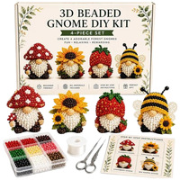 Nuevo Kit de Manualidades de Animales Monstruosos 3D con Cuentas Pequeñas, Hecho a Mano, DIY, de Plástico, China