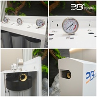 Sistem Filter Air Rumah Tangga 3 Tahap Galvanis 20x4.5 Inci dengan Kartrid Filter PP+GAC Kelapa & CTO