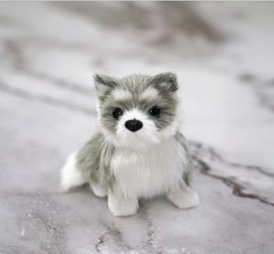 Simulazione morbida simulazione realistica dormire respirazione gatto peloso cane animale adorabile peluche farcito giocattoli - Product Image 4