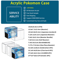 Boîte de protection personnalisée en acrylique écologique pour cartes Elite Trainer, avec couvercle magnétique, compatible avec Pokémon, pour présentoirs de vente au détail et magasins