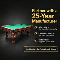 Table de billard de luxe 9 boules, 7ft et 8ft, avec système de retour de billes et options de plancher en ardoise, vente en gros à prix abordable pour le marché domestique
