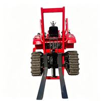 Tractor Agrícola de Diseño Moderno de 120HP con Excavadora Frontal, Retroexcavadora y Hoja Topadora
