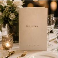 LEISA Menus et cartes de menu personnalisés en papier d'art couleur pleine, imperméables, pour restaurants, cafés et bars