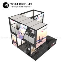 Stand d'exposition modulaire léger et réutilisable Yota 20x20 pieds, personnalisé, pour salons professionnels, avec montage facile