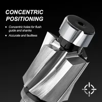 Fraise à défoncer HSS revêtue de TiAlN M3-M12 à 4 cannelures, outil de fraisage de guidage, fraise de défonçage pour routeur CNC OEM 60HRC