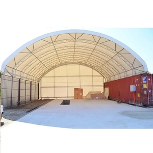 Abri de conteneur maritime <span class=keywords><strong>en</strong></span> acier 40x40 avec double treillis, tente dôme pour conteneur de 40 pieds avec paroi arrière - Product Image 6