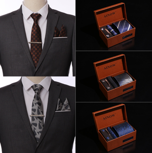 Fabricante Profesional de Elegantes Corbatas de Seda al por Mayor, Juego de 6 Piezas, Corbata Hecha a Mano con Caja - Product Image 2