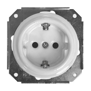 Applique da incasso in porcellana bianca, design resistente ed elegante, ideale per l'installazione in progetti di illuminazione e decorazione. - Product Image 2