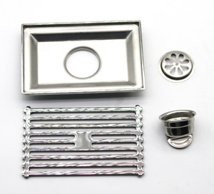 Rejillas de <span class=keywords><strong>Drenaje</strong></span> Metálicas <span class=keywords><strong>para</strong></span> Baño, Inodoras, Negras/Cromadas, Inserto <span class=keywords><strong>para</strong></span> Azulejos, <span class=keywords><strong>Drenaje</strong></span> Lineal <span class=keywords><strong>para</strong></span> Piso - Product Image 5