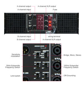 Lane CA12 Prix d'usine Classe H 2U Meilleur amplificateur de puissance <span class=keywords><strong>Denon</strong></span> Amplificateur professionnel Canal fabriqué en Chine 2 (2.0) 61*58.5*16 Cm - Product Image 4