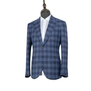 Классический формальный синий мужской пиджак костюм высокого качества 3 шт. slim fit Повседневный для мужчин Свадебный костюм