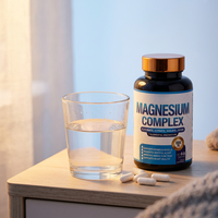 Capsules de Triple Complexe de Magnésium 300mg (Glycinate, Malate, Citrate) Saveur Fraise, Marque Privée OEM, Favorisent la Santé des Adultes