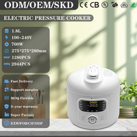 Cuiseur à riz électrique à pression en acier inoxydable OEM/ODM 2L revêtement antiadhésif Pot intérieur Coocker domestique
