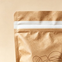 Sacs refermables en papier kraft imprimés sur mesure, sachets alimentaires thermoscellables pour café, thé, noix et en-cas secs