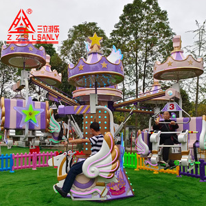 Siège de balançoire personnalisable style Cygne Pégase, design rose vif, bandes <span class=keywords><strong>LED</strong></span> néon pour parcs d'attractions et centres commerciaux, 12 personnes - Product Image 3