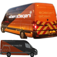 Pegatina Luminiscente para Parabrisas de Coche para Publicidad, Pegatina LED para Envoltura de Vehículos, Calcomanía para Autobús