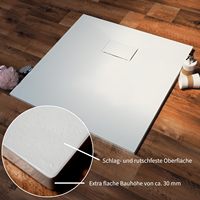 USA Canada Customized Anti-Slip Rectangle Smc Receveur de douche Center Drain Stone Resin Base de douche Pan Acier inoxydable Céramique