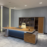 Meubles de bureau modernes sur mesure, grand bureau de direction de luxe, bureau et chaise de bureau, table de direction en bois