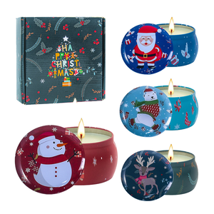 เทียนหอมกลิ่นต้นคริสต์มาส ทำจากขี้ผึ้งถั่วเหลือง กลิ่นหอมโรแมนติก เหมาะสำหรับตกแต่งงานปาร์ตี้และเป็นของขวัญสำหรับงานเลี้ยงคริสต์มาส - Product Image 1