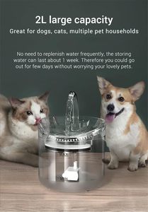 Fontaine à eau automatique pour chat 1,8 L, distributeur d'eau pour chien, distributeur d'eau intelligent électrique pour animaux de compagnie - Product Image 3