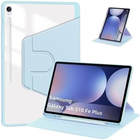 Étui de protection pour tablette S10 FE+ Plus, 13,1 pouces, rotatif, en acrylique, style livre, transparent, avec support pour stylet, compatible Chine