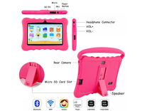 Tablet Edukasi Anak Android 7 Inch Terbaru, Baterai Besar, Casing Kokoh dengan Pegangan, Perangkat Lunak Anak Sudah Terpasang