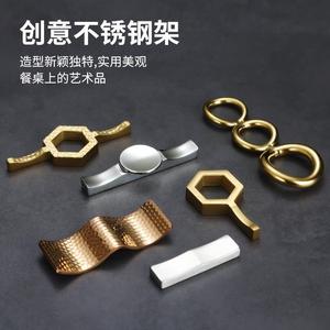 Stainless Steel Chopstick Rest Multipurpose Tableware Modern Design For Dining Utensil Holder Spoon Stand Pad Set - Product Image 4